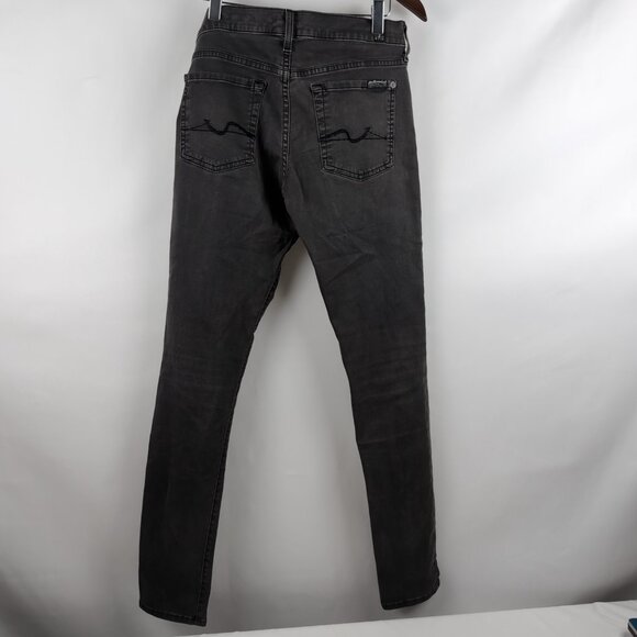 7 For All Mankind Women's Gray Gwenevere Jeggings High Waist Ankle Crop, Size 27 - Picture 2 of 6